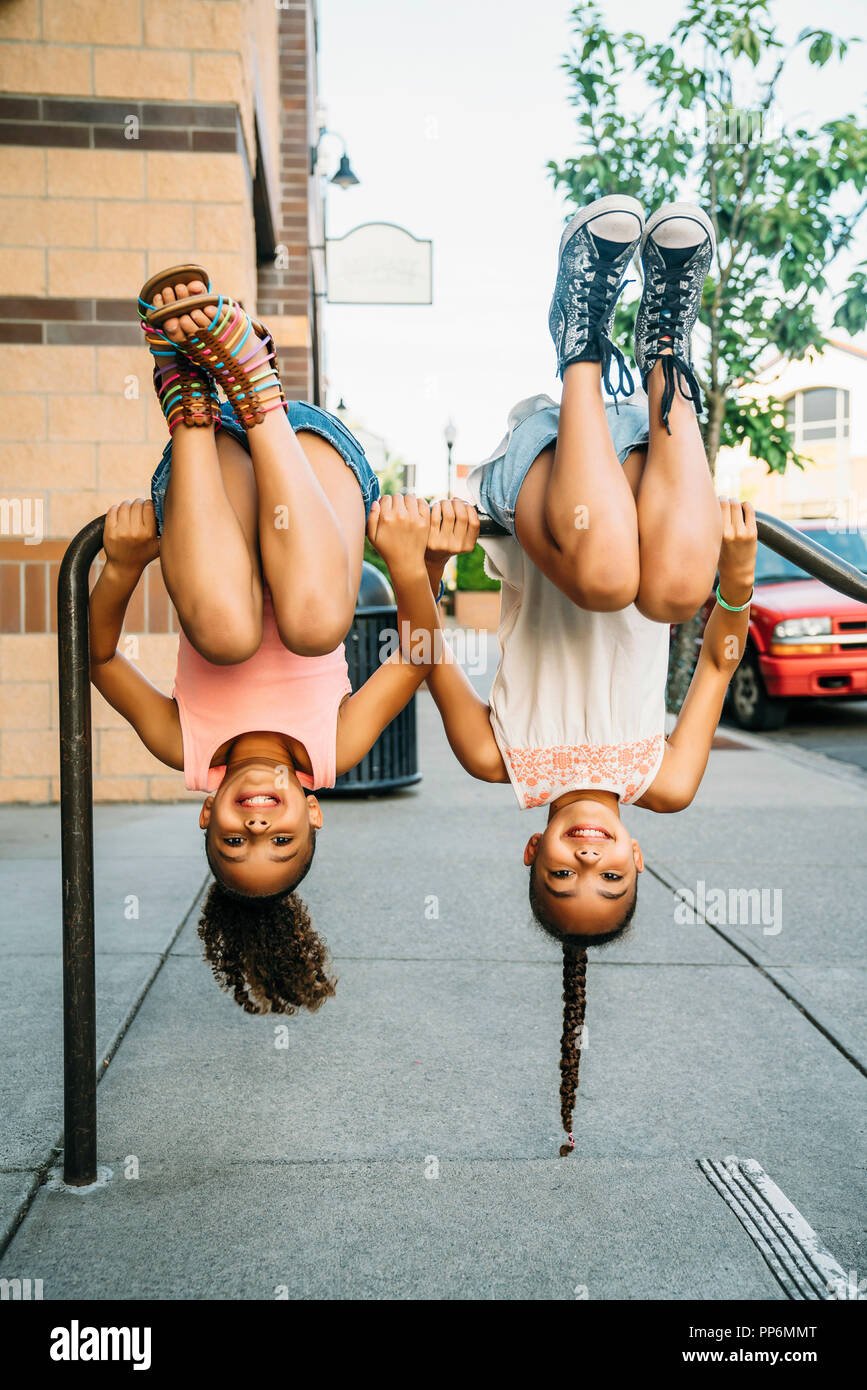 Hanging upside down
