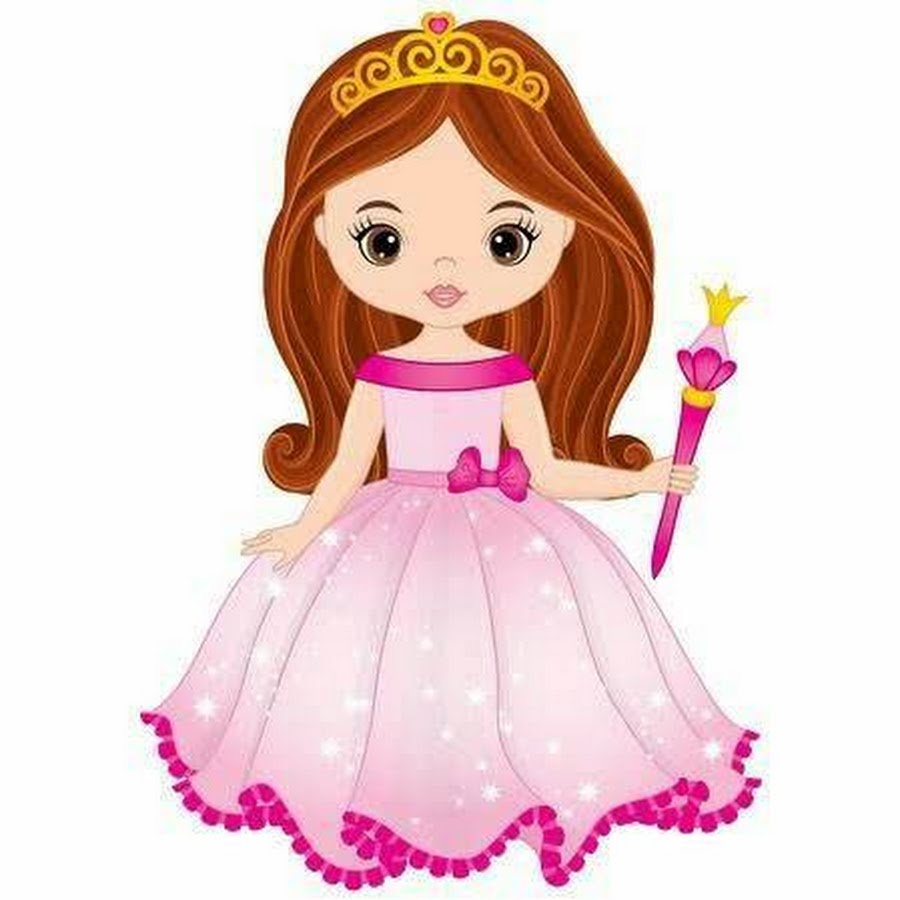 Cartoon girls in dresses