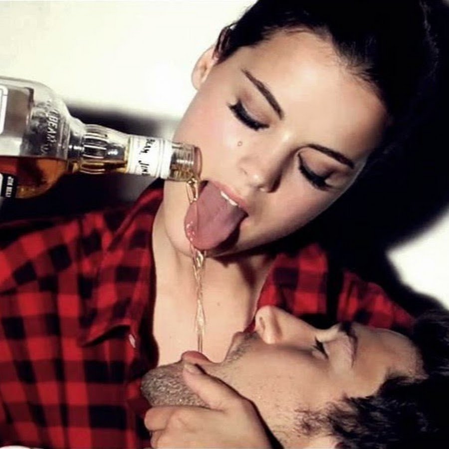 Girl with alcohol