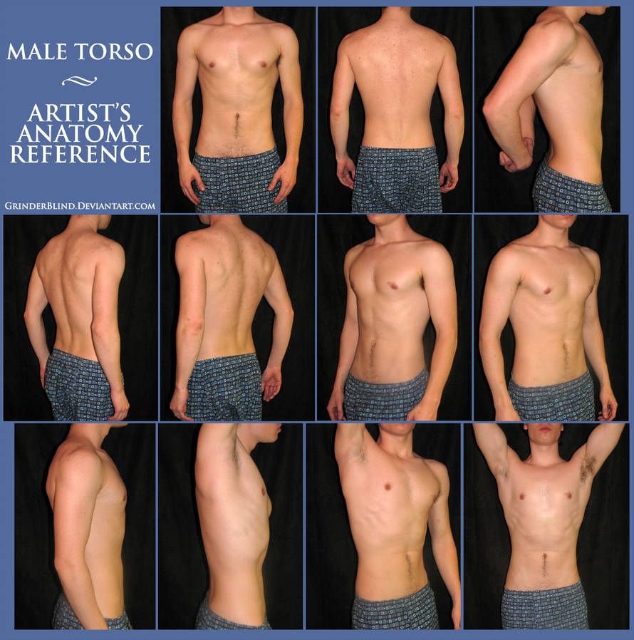 Male poses from the back