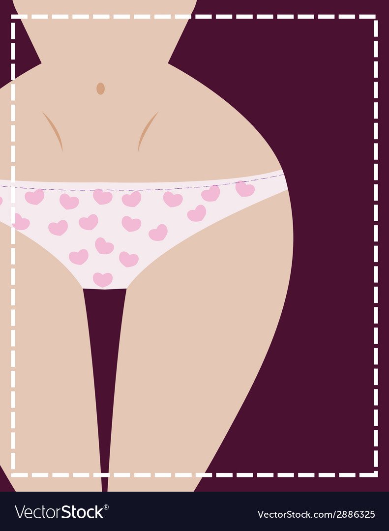 Girl in underwear vector