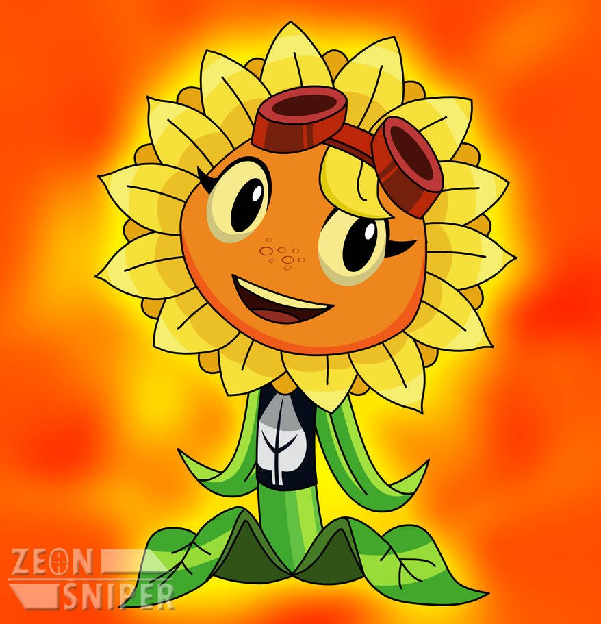 Tomboy Sunflower PVZ Humanization
