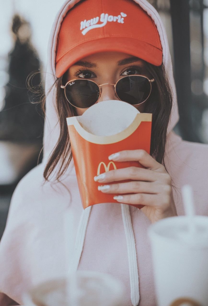 Girl in McDonald's