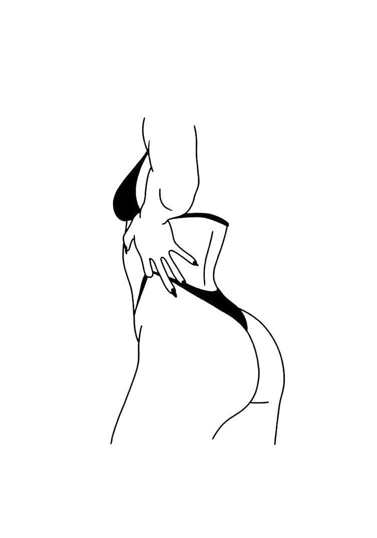 Women's silhouette sketch