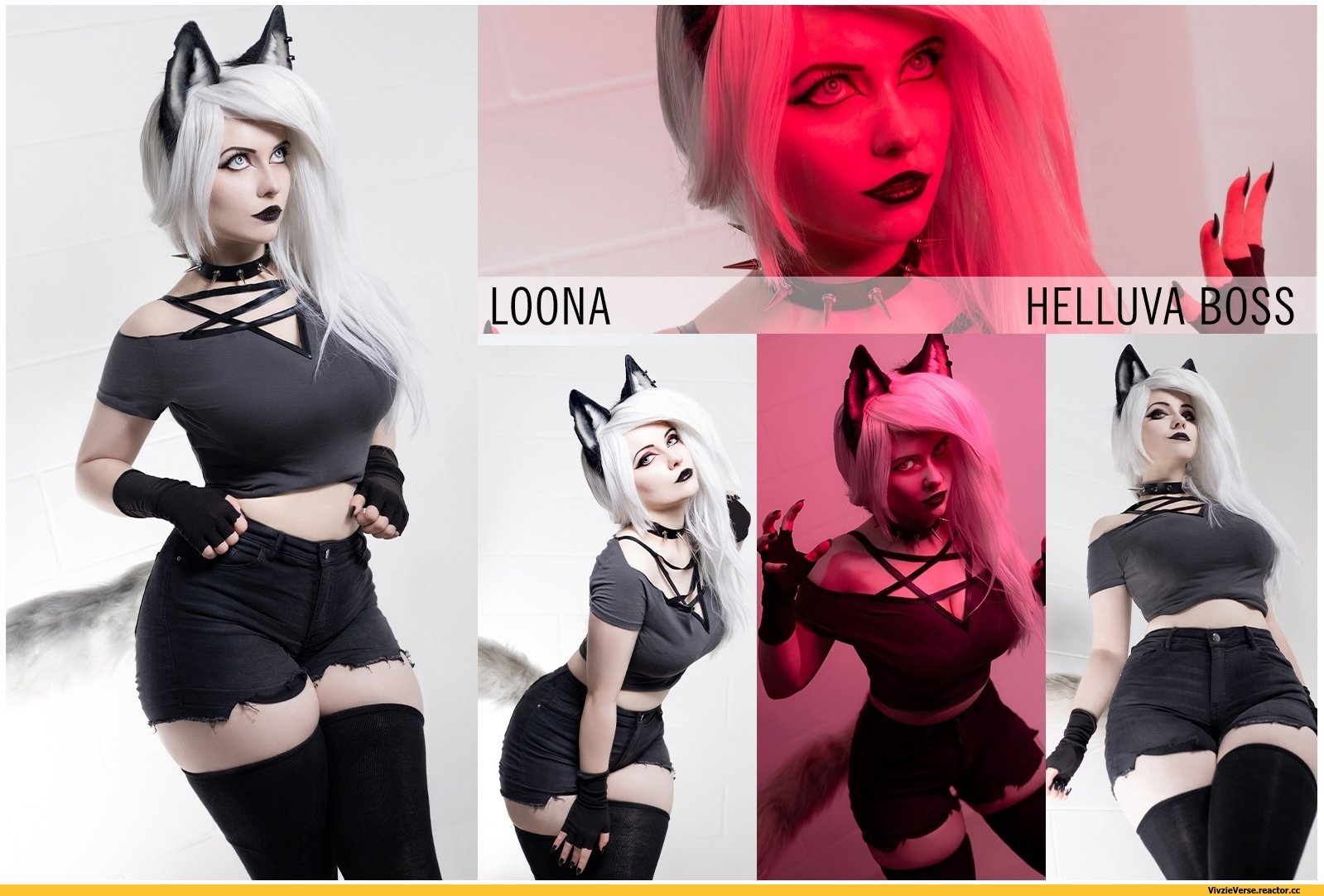 Helluva boss glam. Helluva Boss косплей. Helluva Boss Loona Cosplay. Mirikashi Cosplay Loona. Loona helluva Boss Mirikashi.