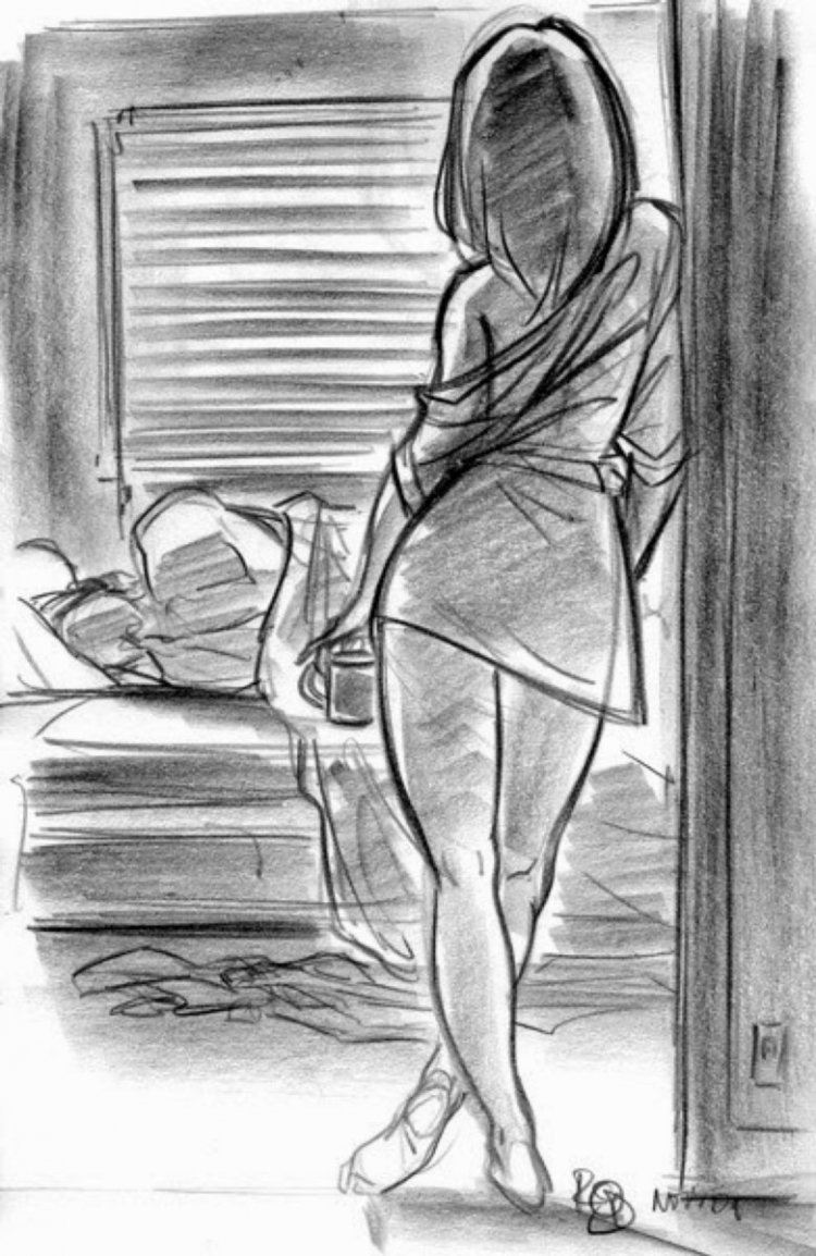 Kiss drawing