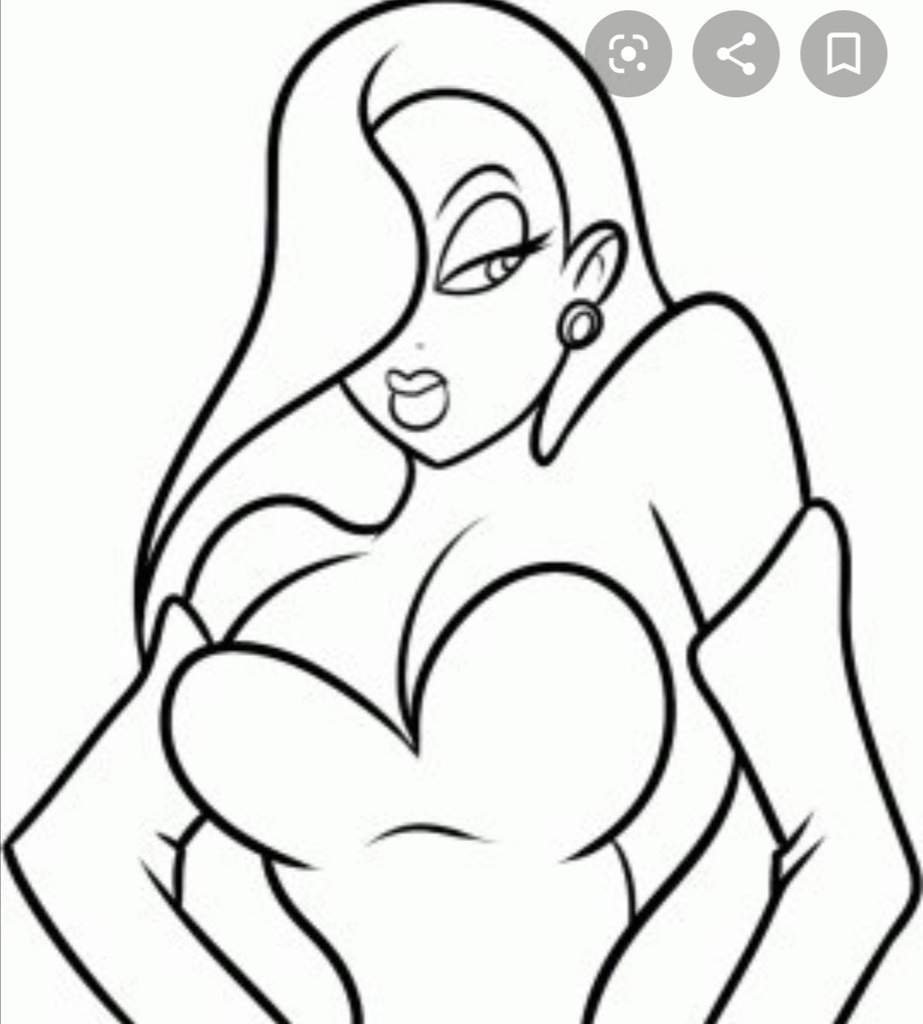 The drawn figure of the girl