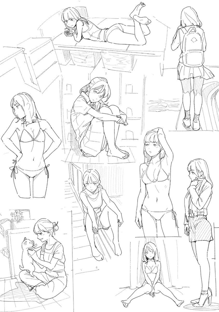 Pizy drawings with a pencil