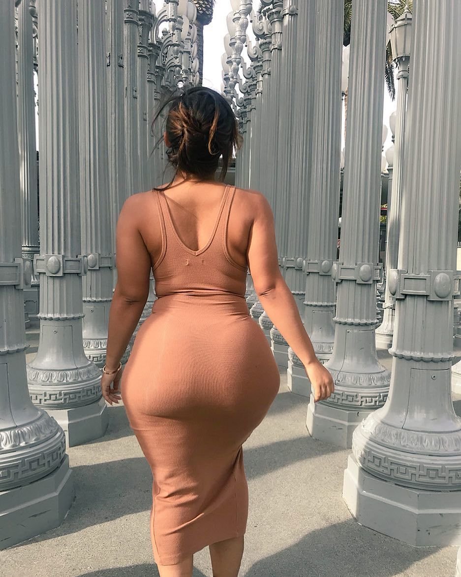 Adult woman in a tight skirt