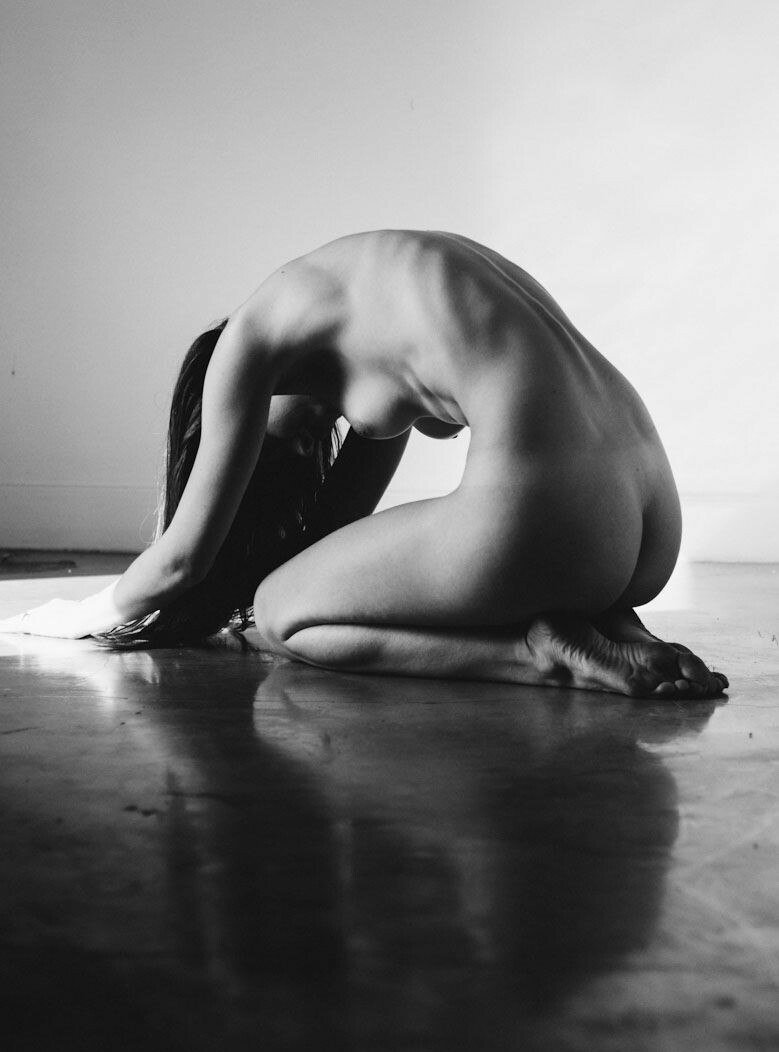 Suffering naked women