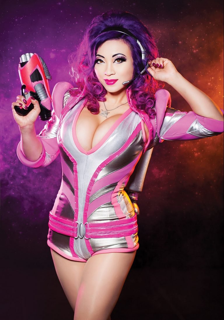 Busty girl cosplay
