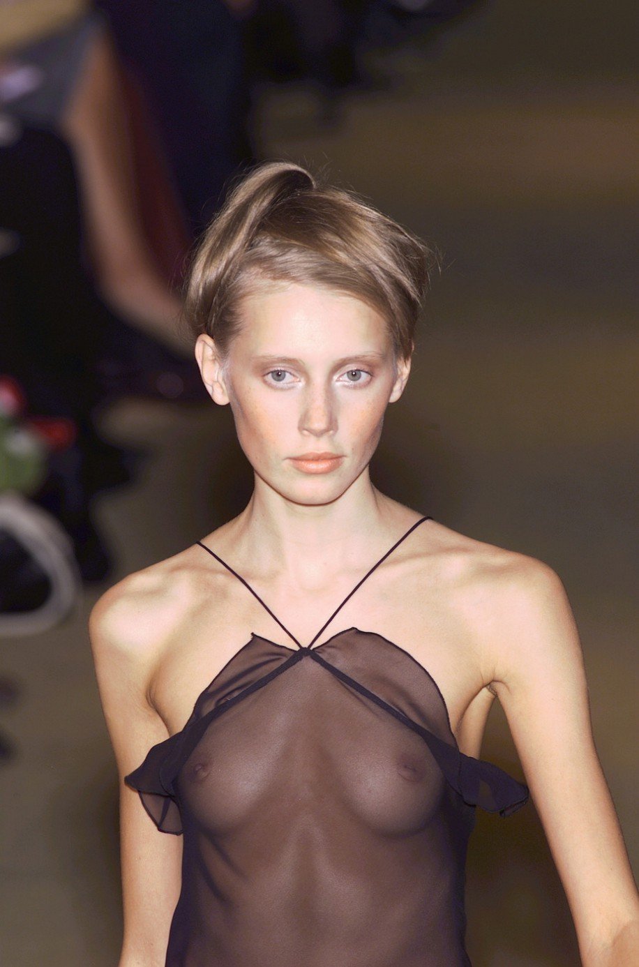 Transparent fashion without panties
