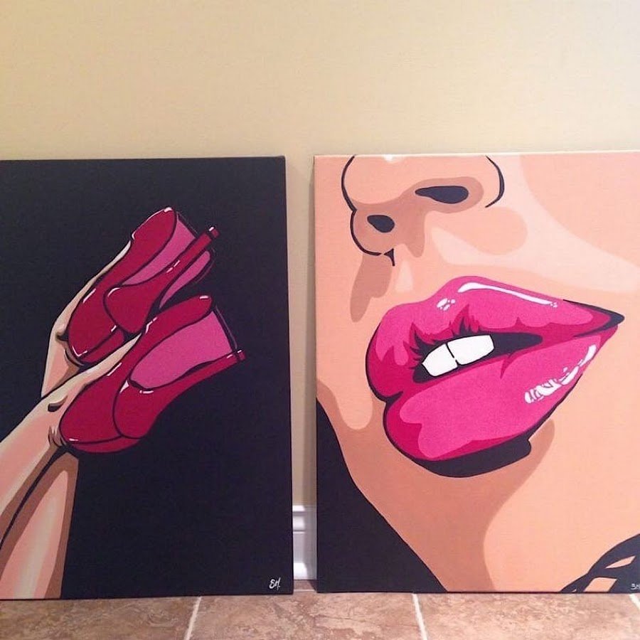 Pop art acrylic on canvas