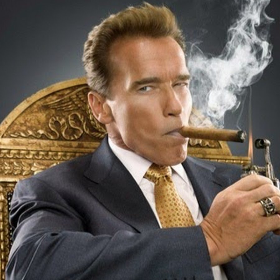 Arnold with a cigar