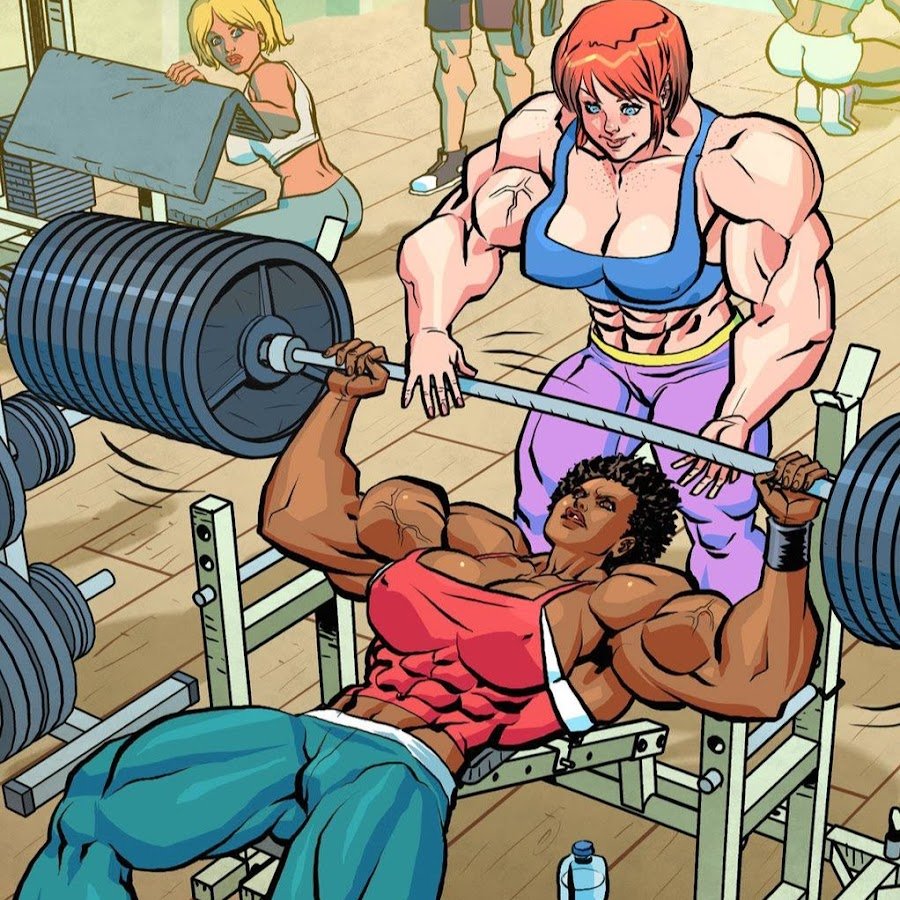 Anime bodybuilding of a girl
