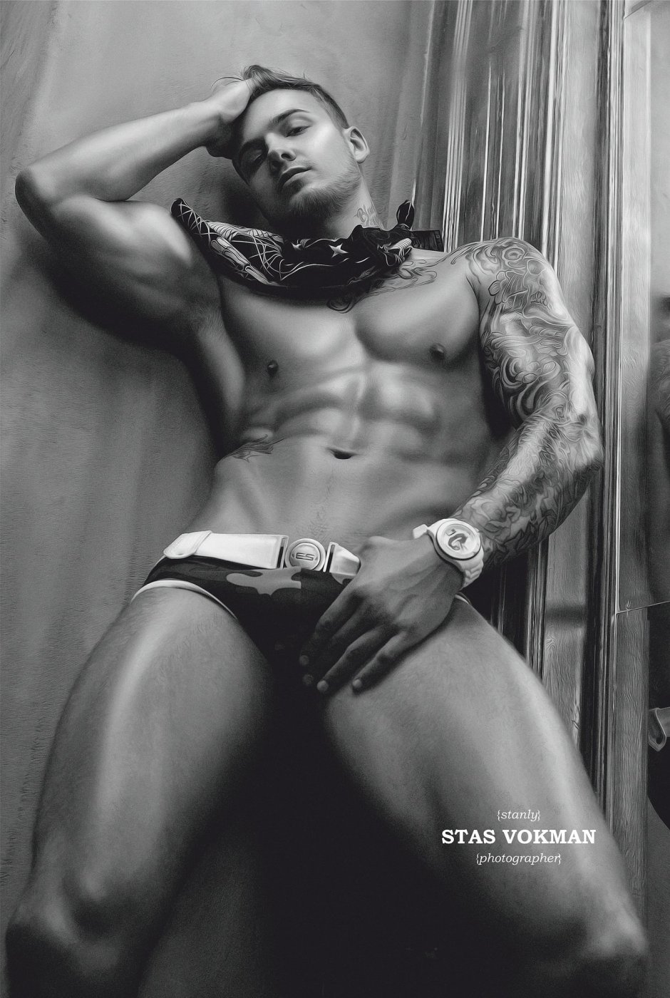 Stas Vokman naked models with a member