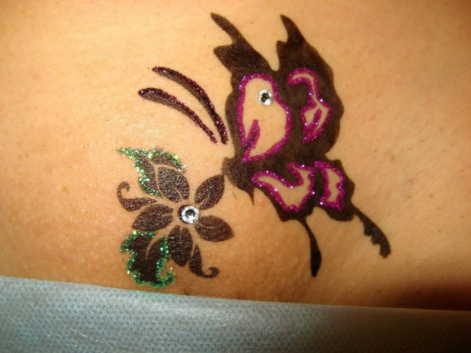 Glitter tattoo bikini