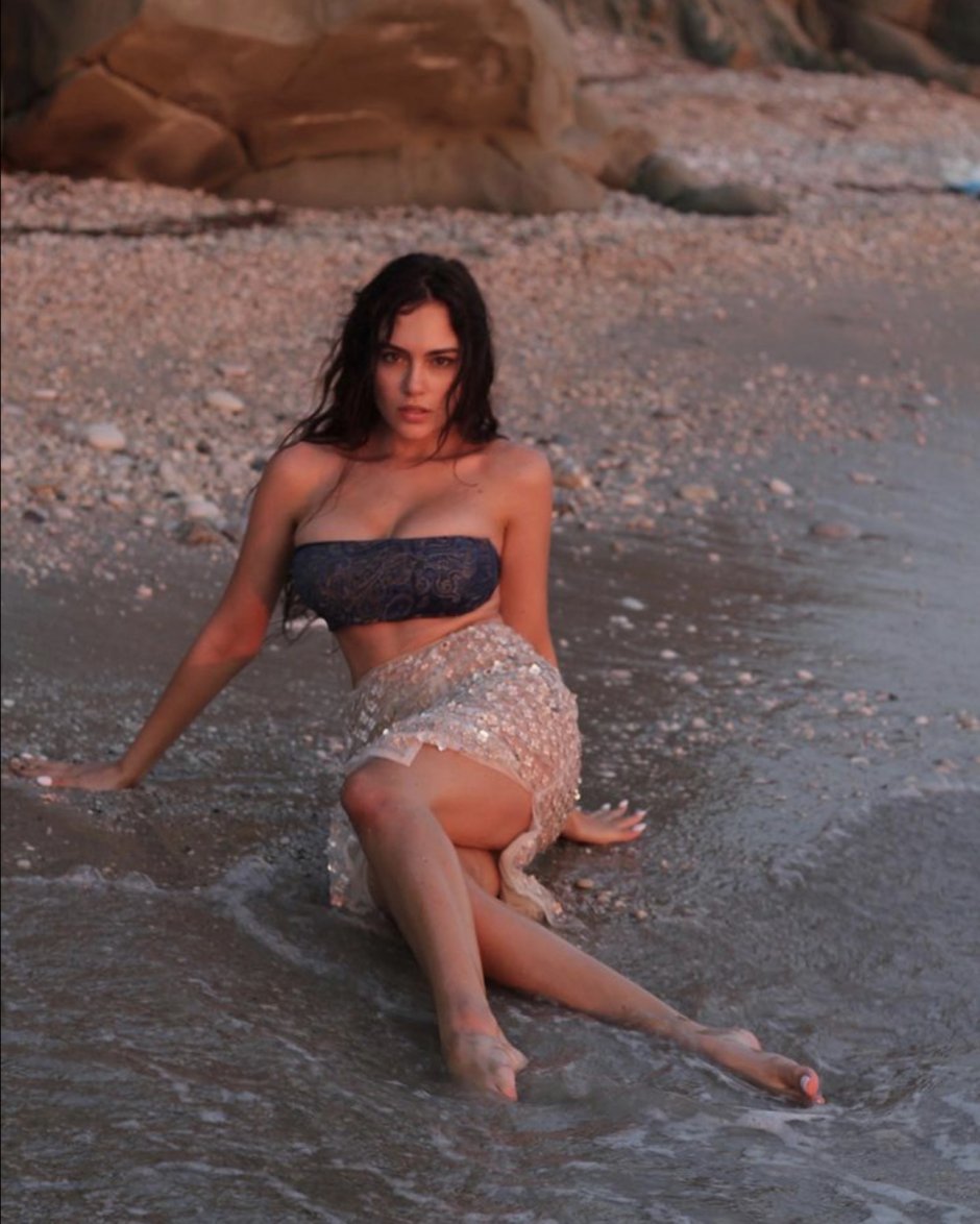 Eve Angel in a dress