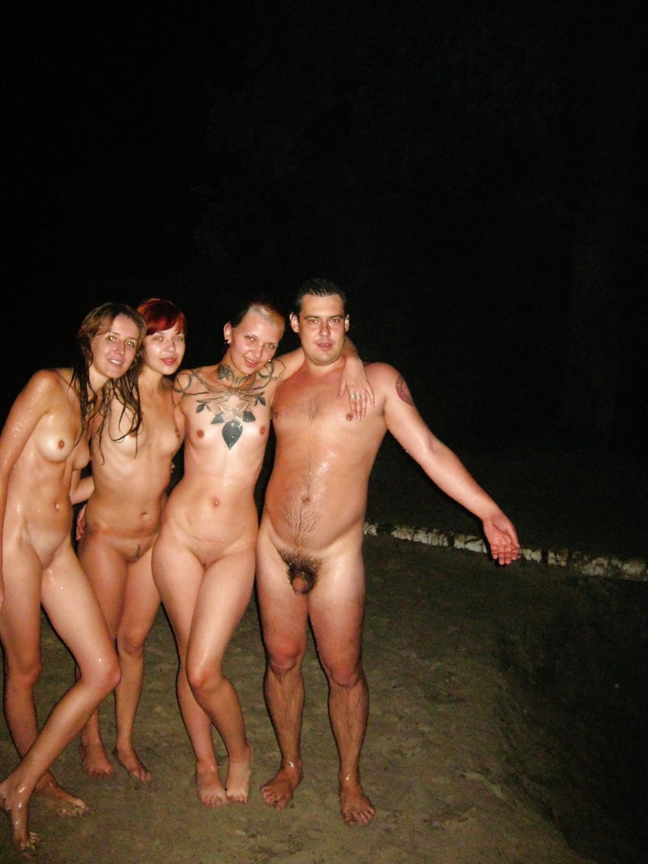 Young people are resting naked