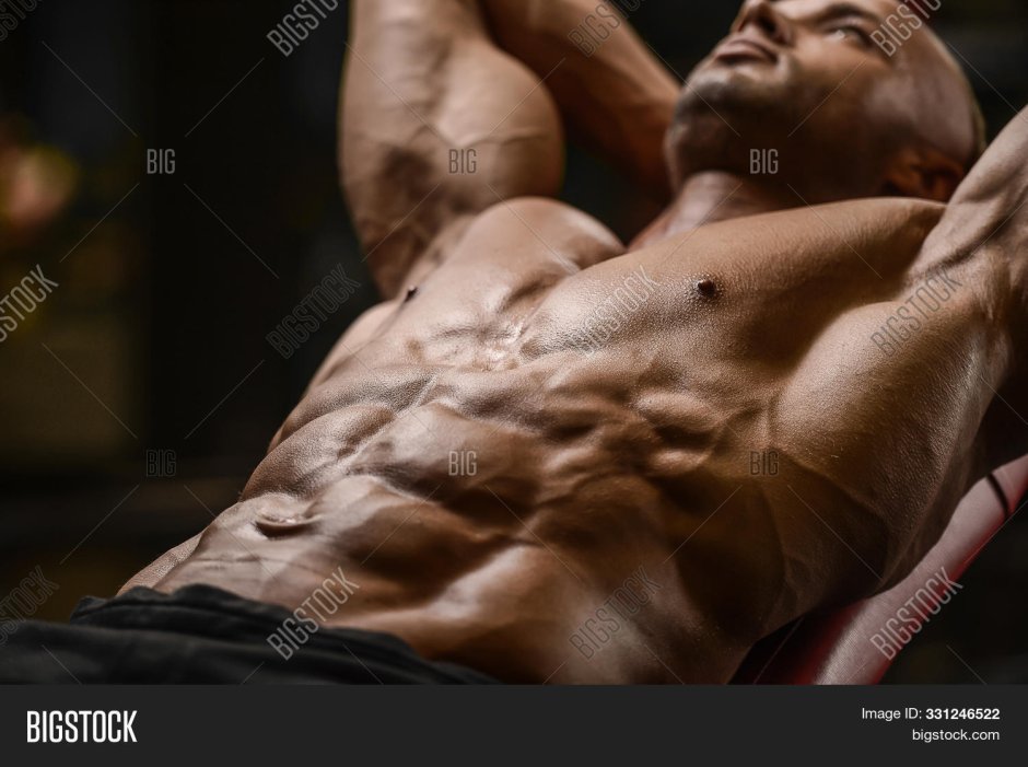 Naked guys train