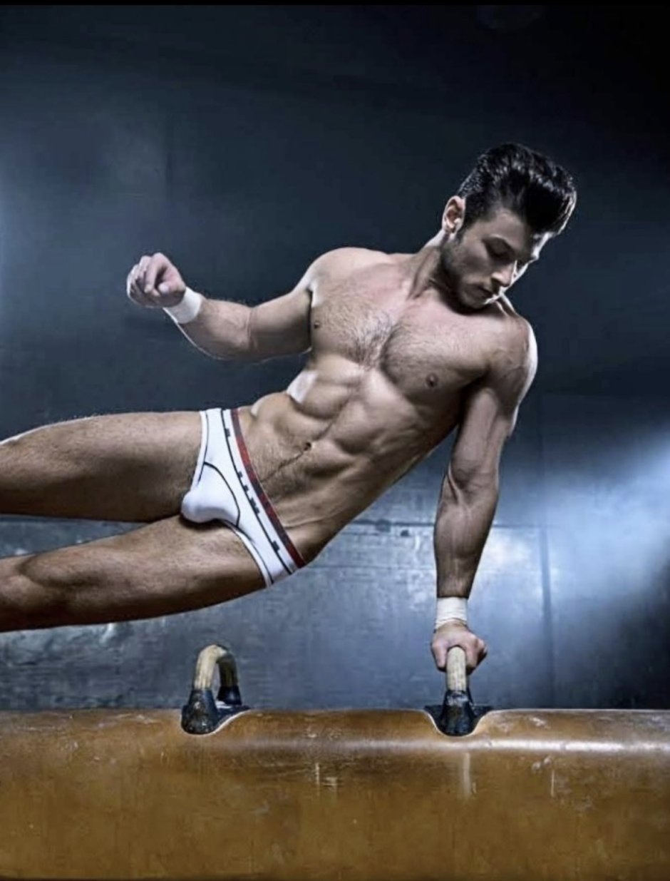 Naked men in the gym