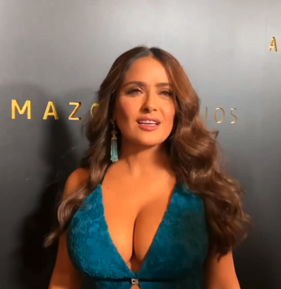 Salma Hayek on the beach 2022