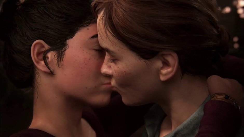 The Last of US 2 Ellie and Dina Kiss