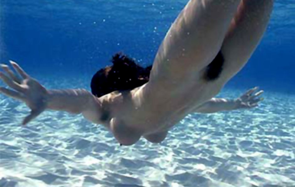 Girls swim topless