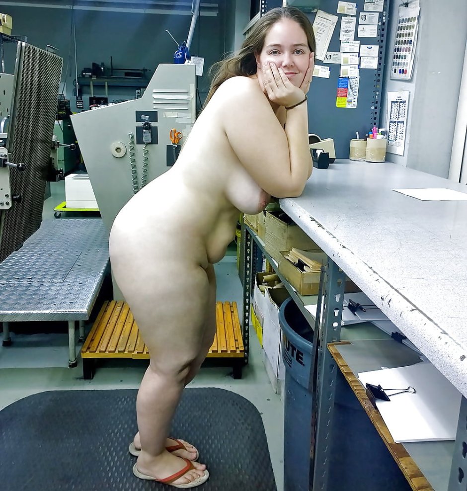 Girls without panties in the office