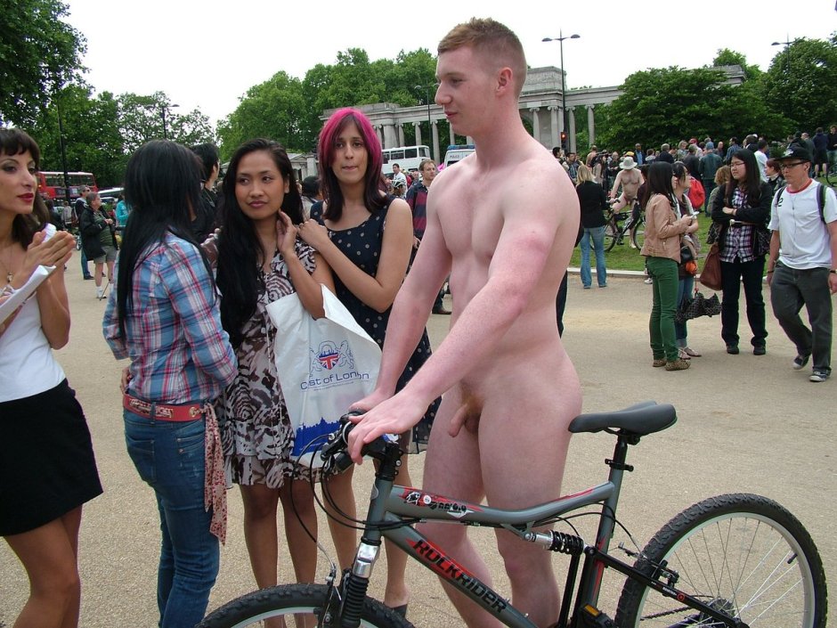 Naked guys in crowded places
