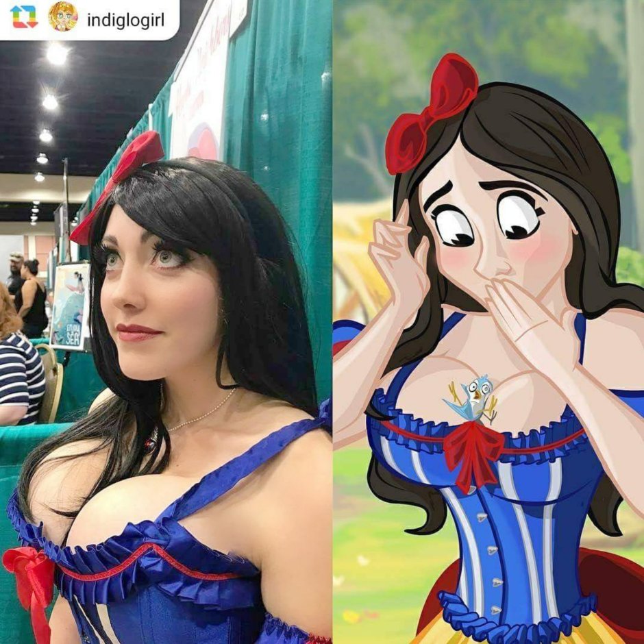 Snow White with big breasts
