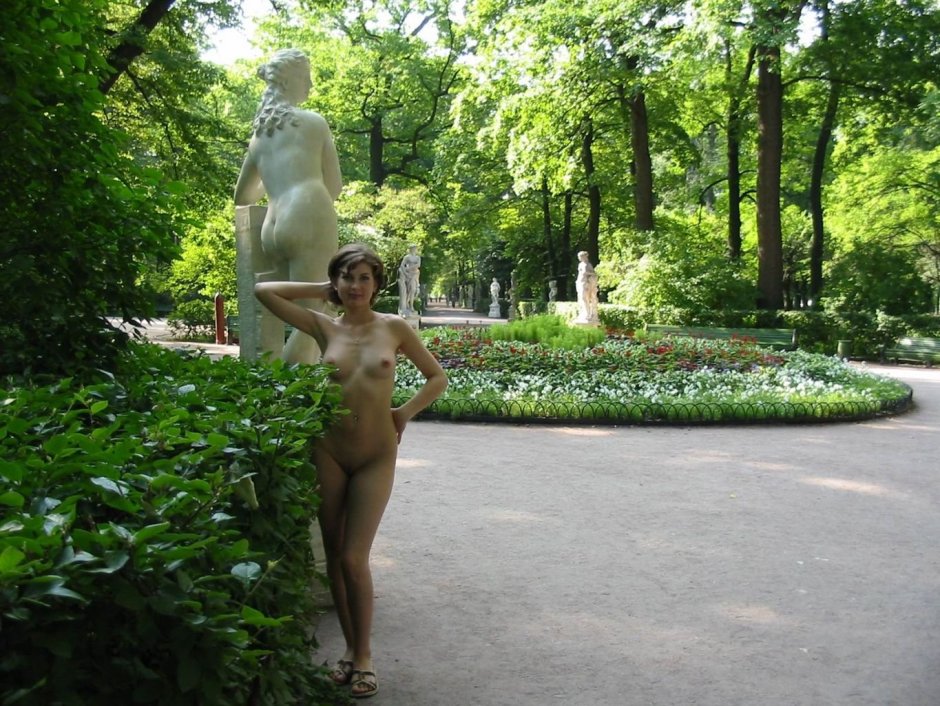 Naked women in parks
