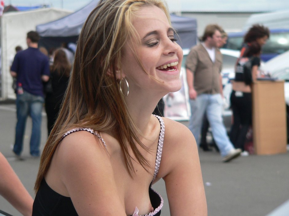 Young girls lit their breasts