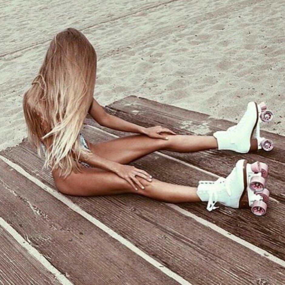 Skinny girl blonde
