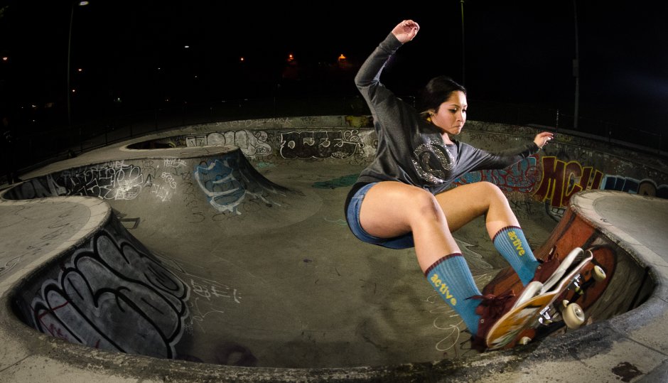 Girl in Skate Park