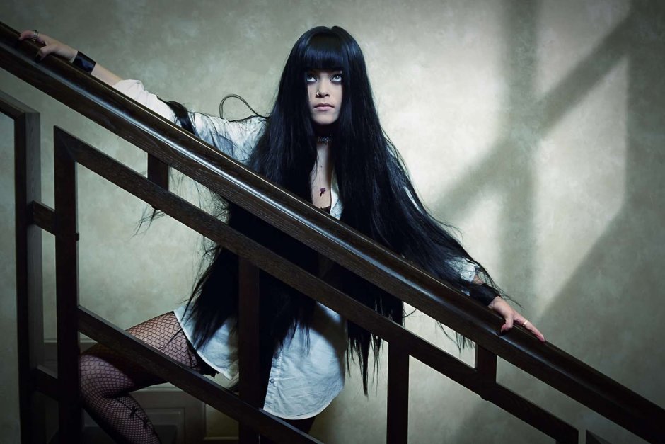 Daria Stavrovich with bangs