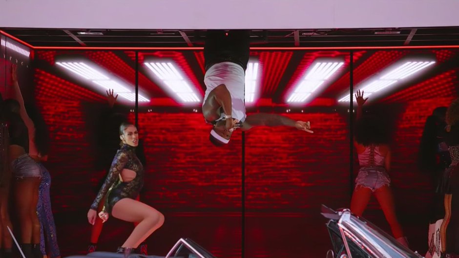 The girl was hung by the legs