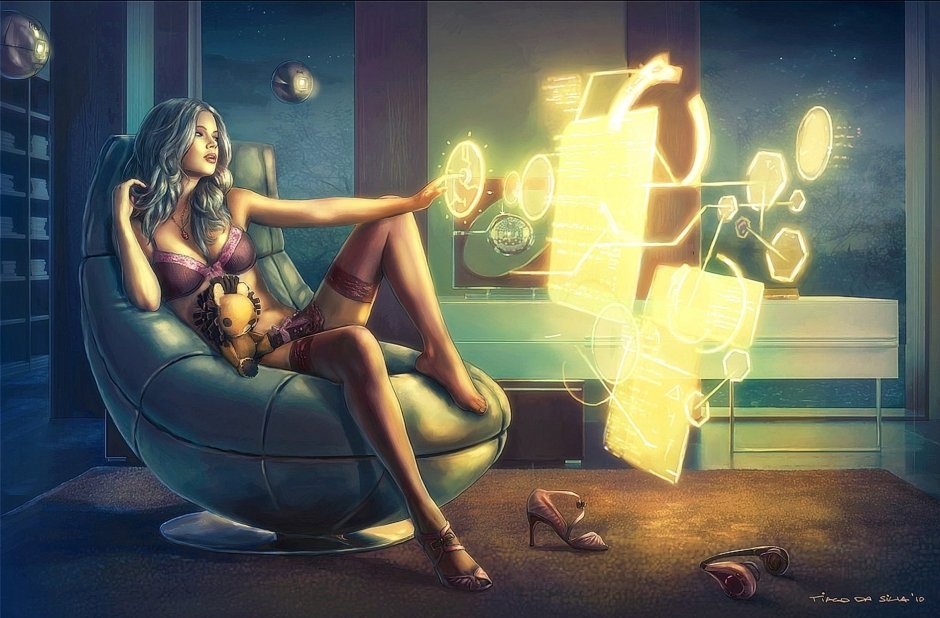 Girl in the future art