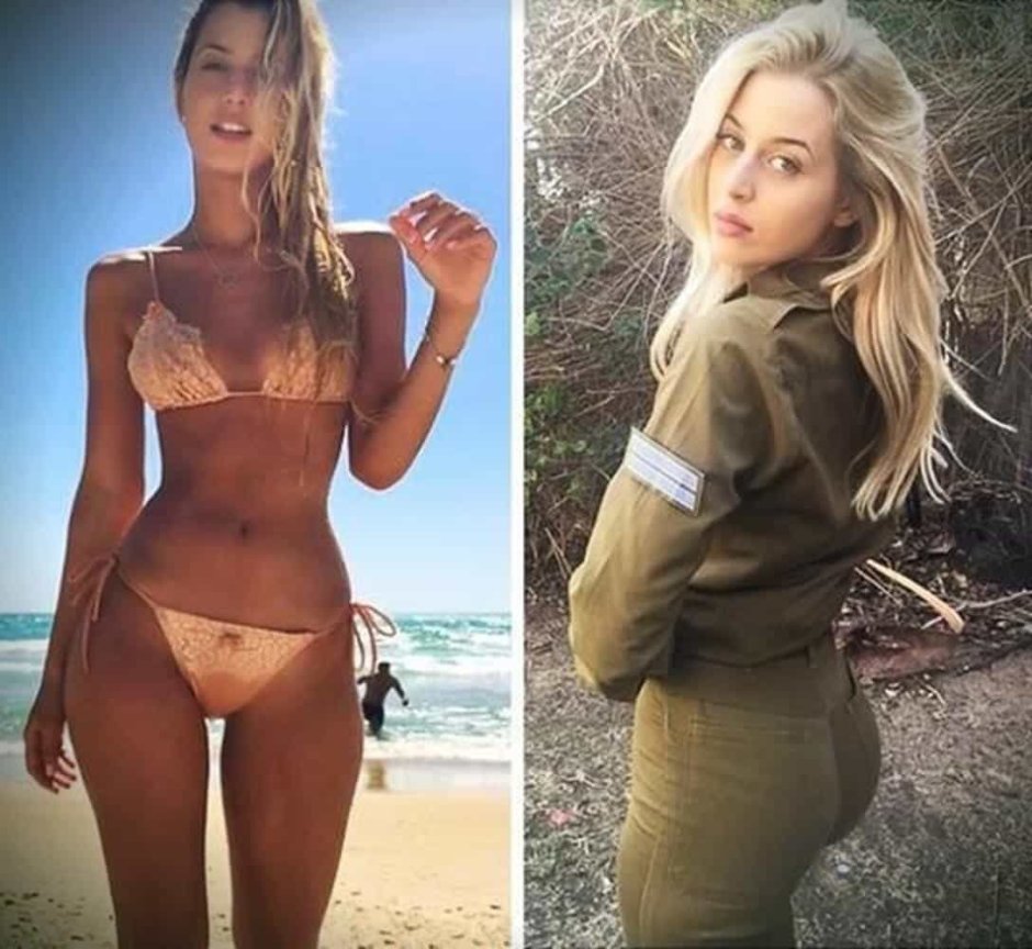 Naked chicks in military uniform