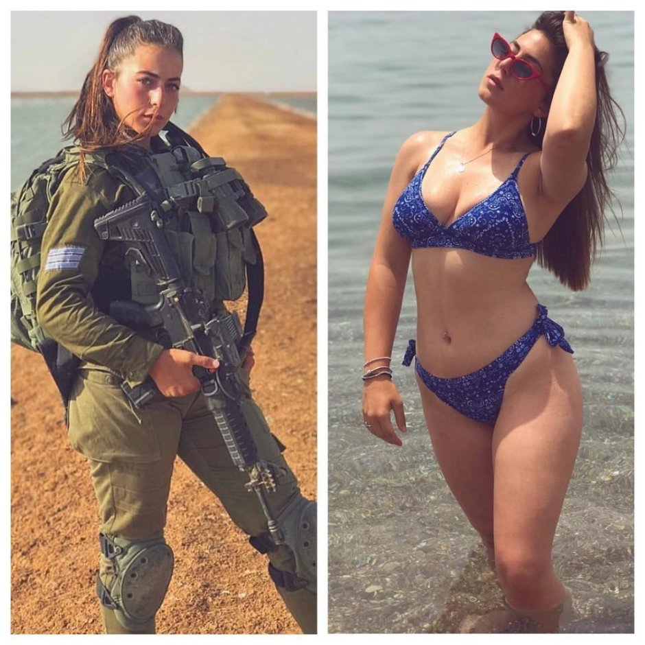 Naked chicks in military uniform