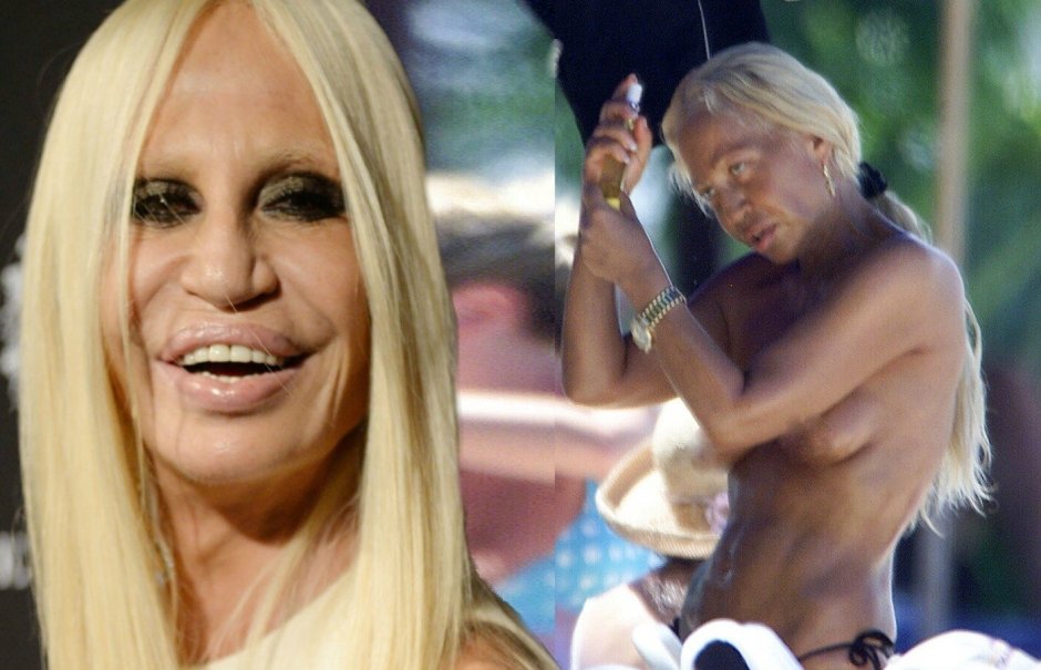 Donatella Versace in his youth