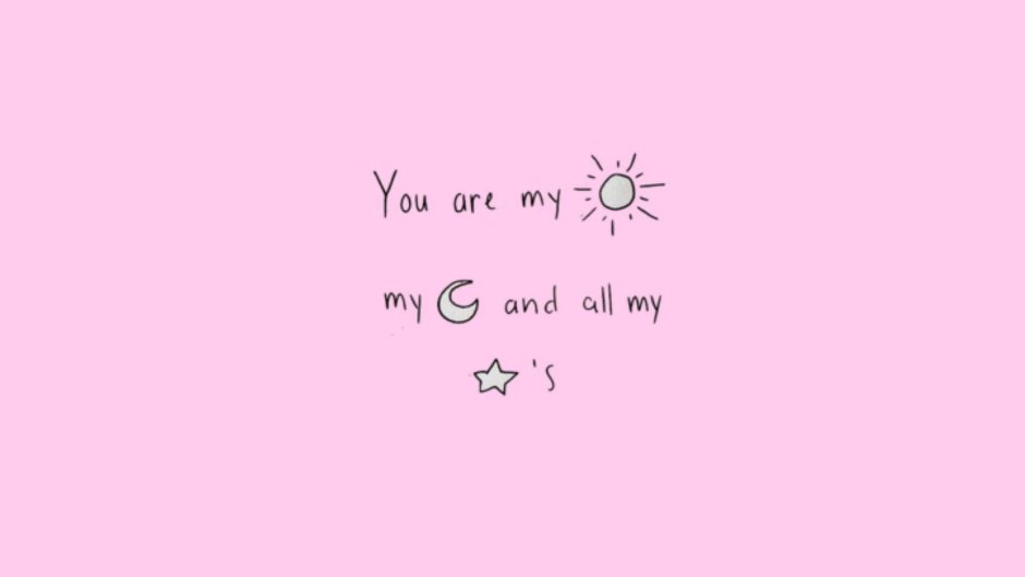 Wallpaper with cute inscriptions