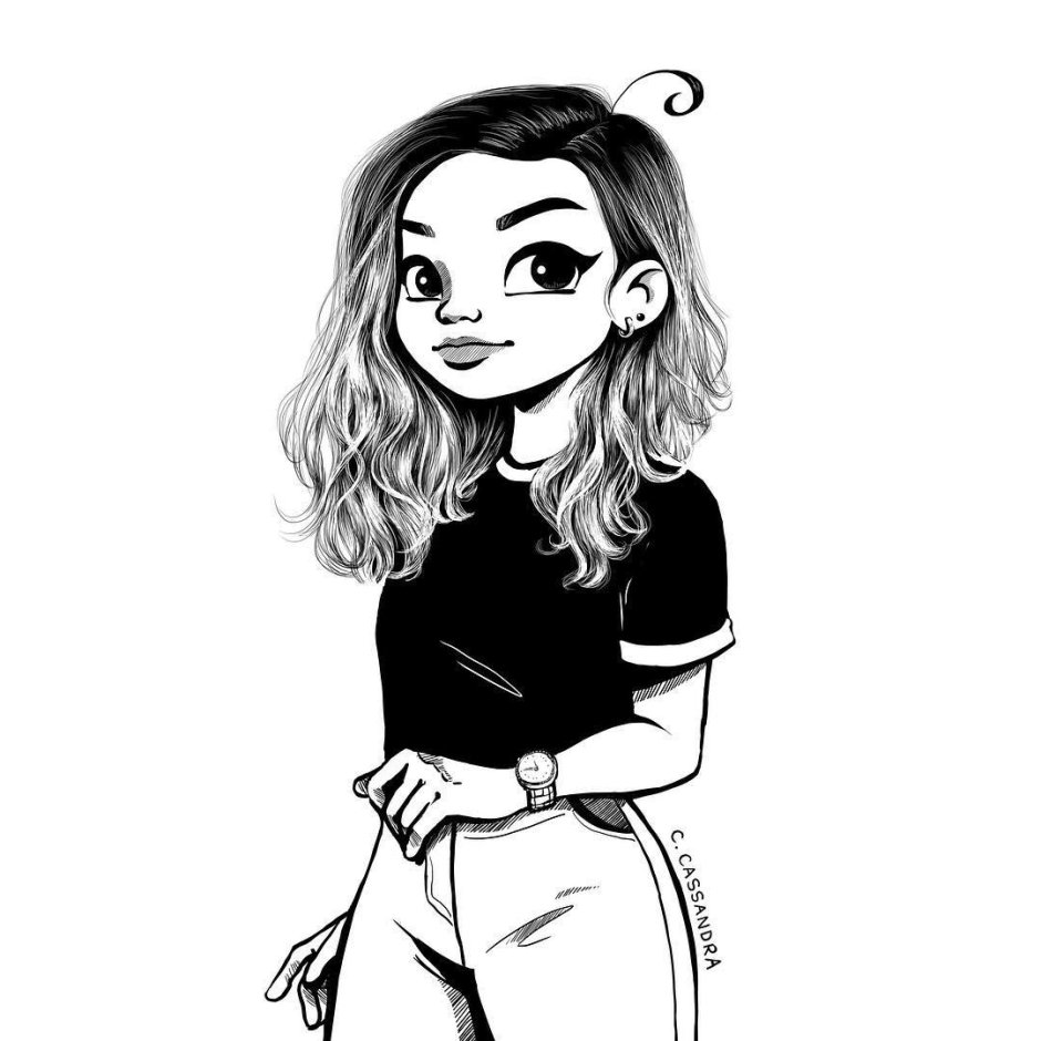 Beautiful girls cartoon