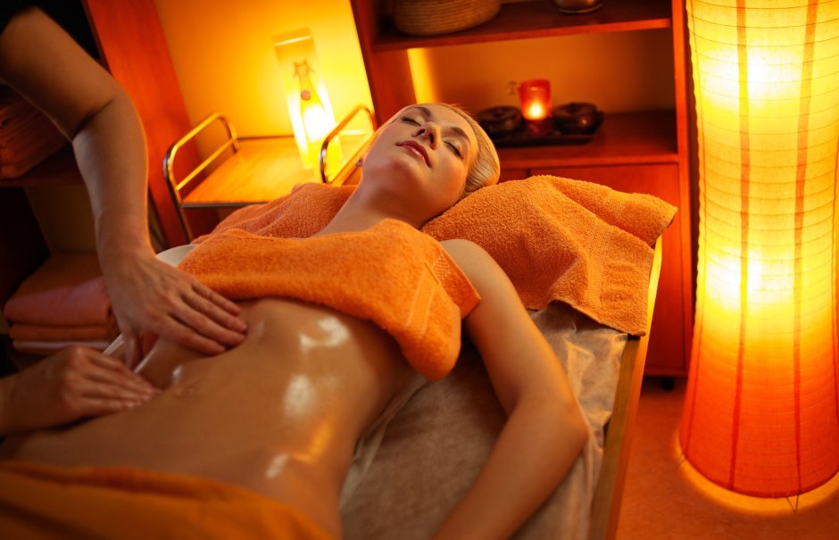 Massage in a massage cabin