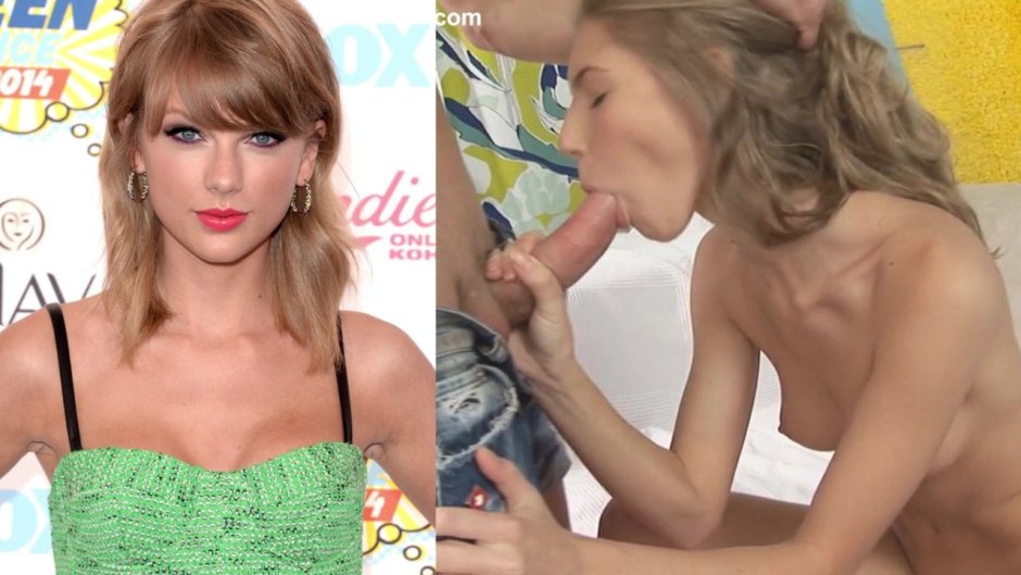 Taylor Swift with a member in the mouth
