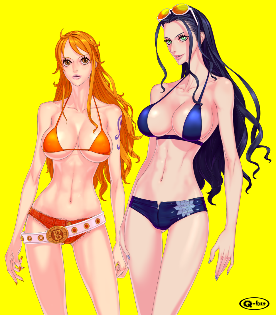 Us and Robin in swimsuits