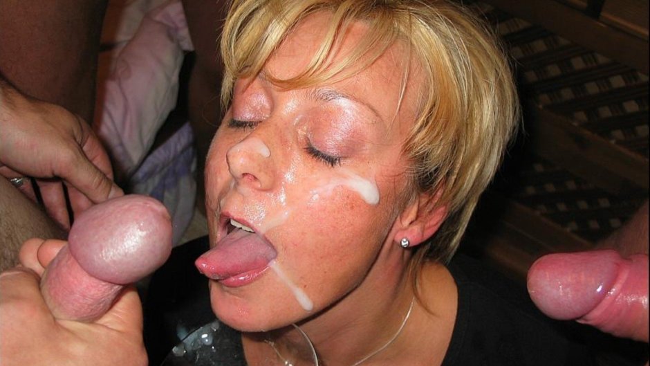 Huge cocks cum on the face