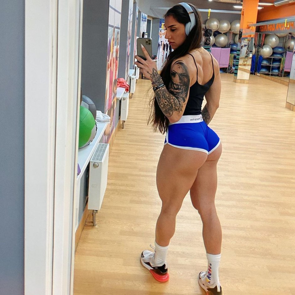 The bodybuilder Bahar Nabieva