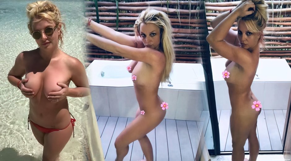 Britney Spears Naked on the beach