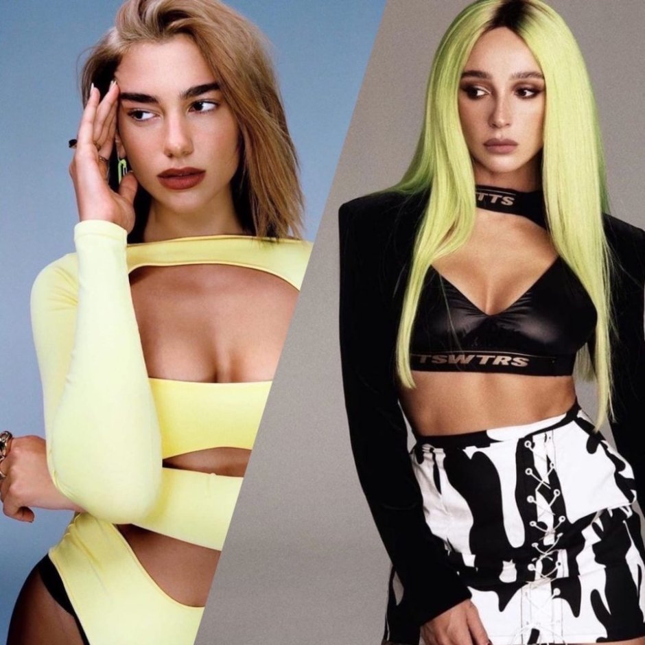 Nastya Ivleeva and Dua Lipa